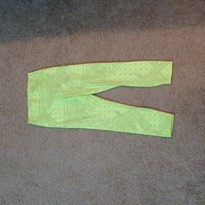 Fabletics yoga pants florescent yellow